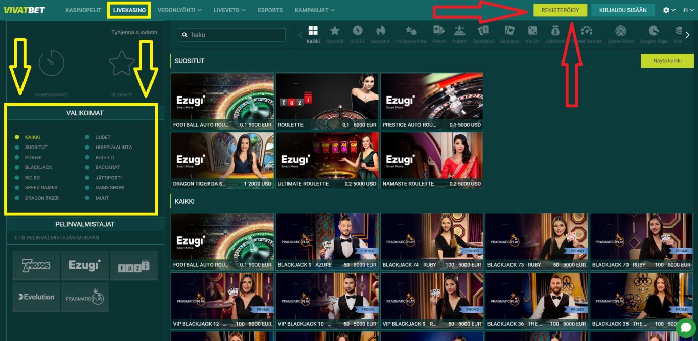 Mikä on Vivatbet promo kasino saatavilla?